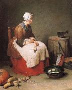 Jean Baptiste Simeon Chardin The Rubenputzerin painting